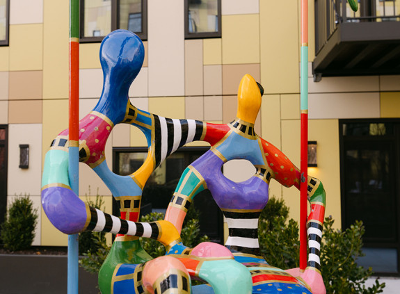 Outdoor modern art sculpture at Opus