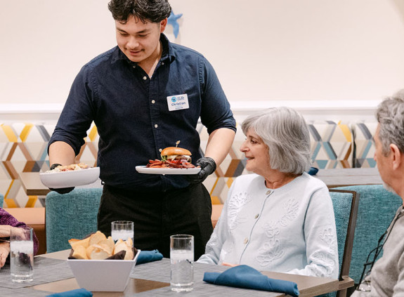 Group dining at Opus