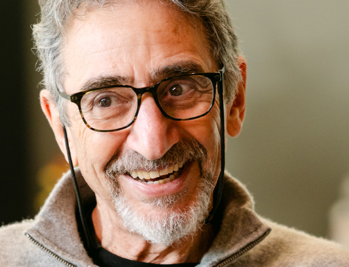 Man listening to news