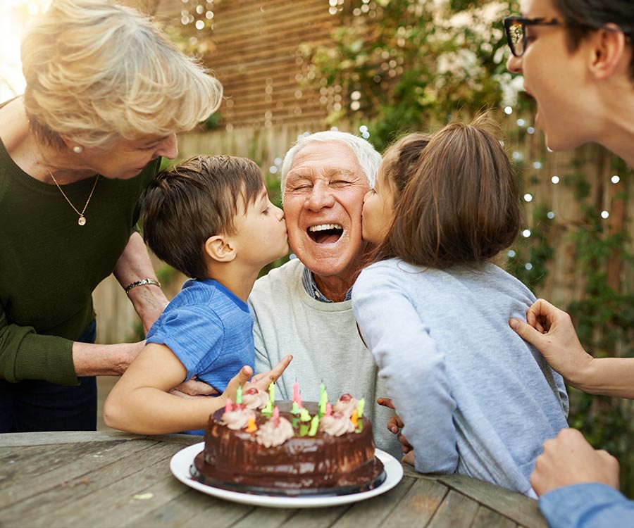 a family celebrating a birthday